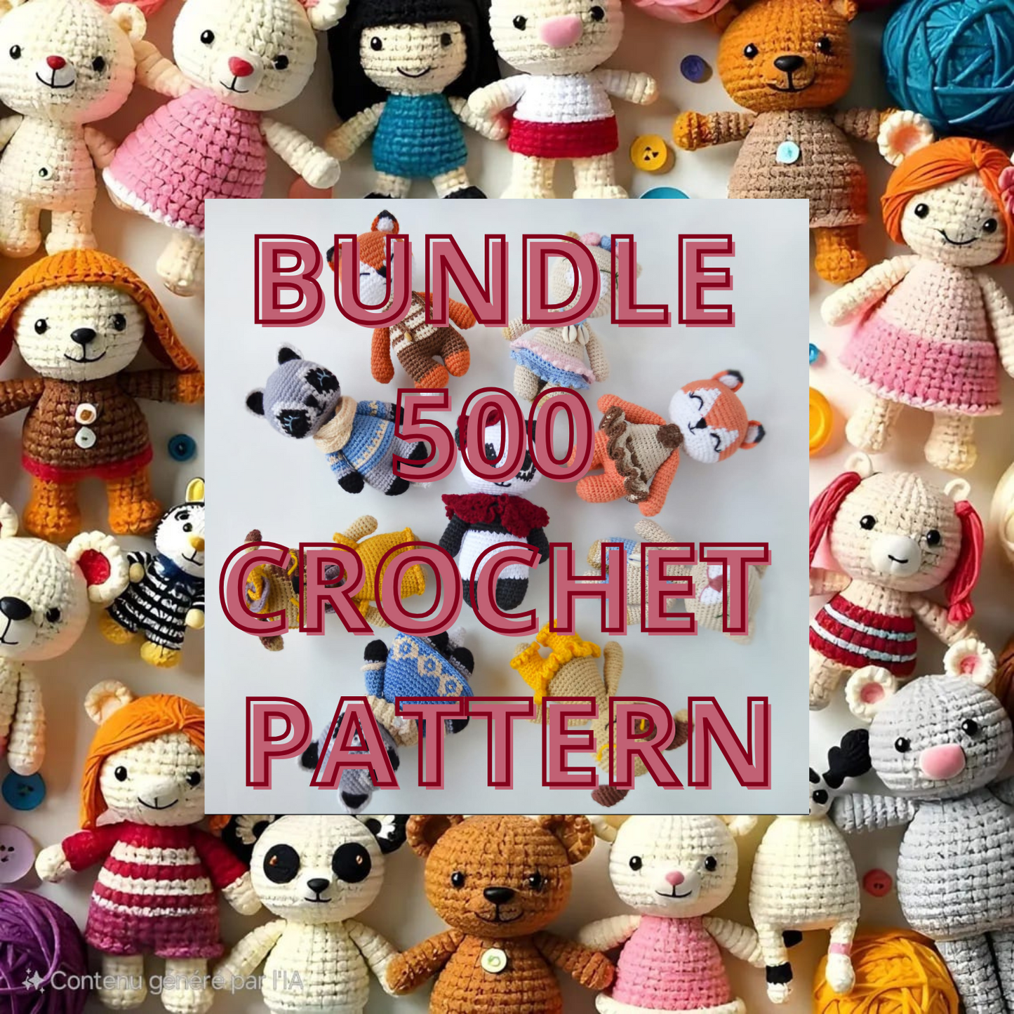 BUNDLE +500 CROCHET PATTERNS + BONUS
