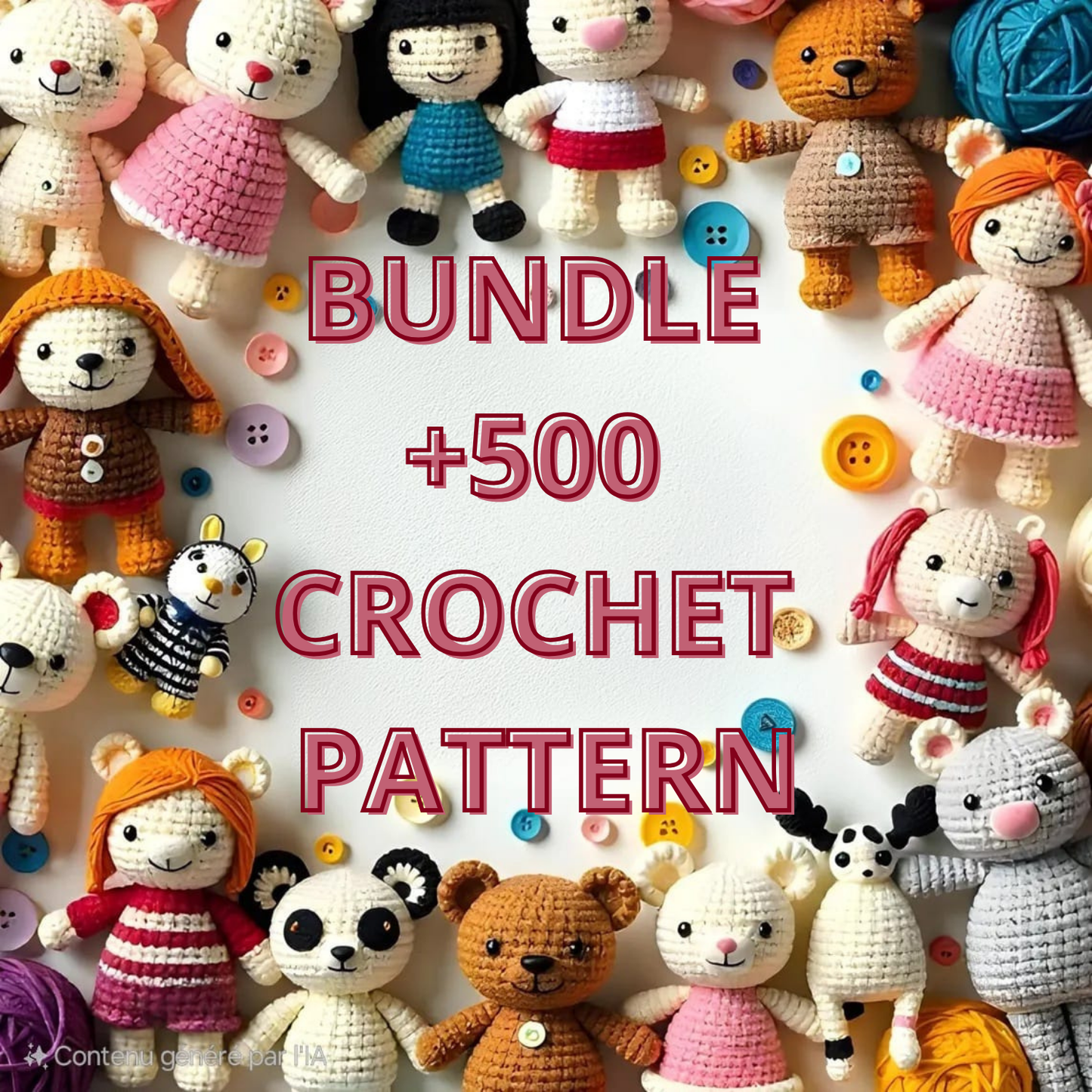 BUNDLE +500 CROCHET PATTERNS + BONUS