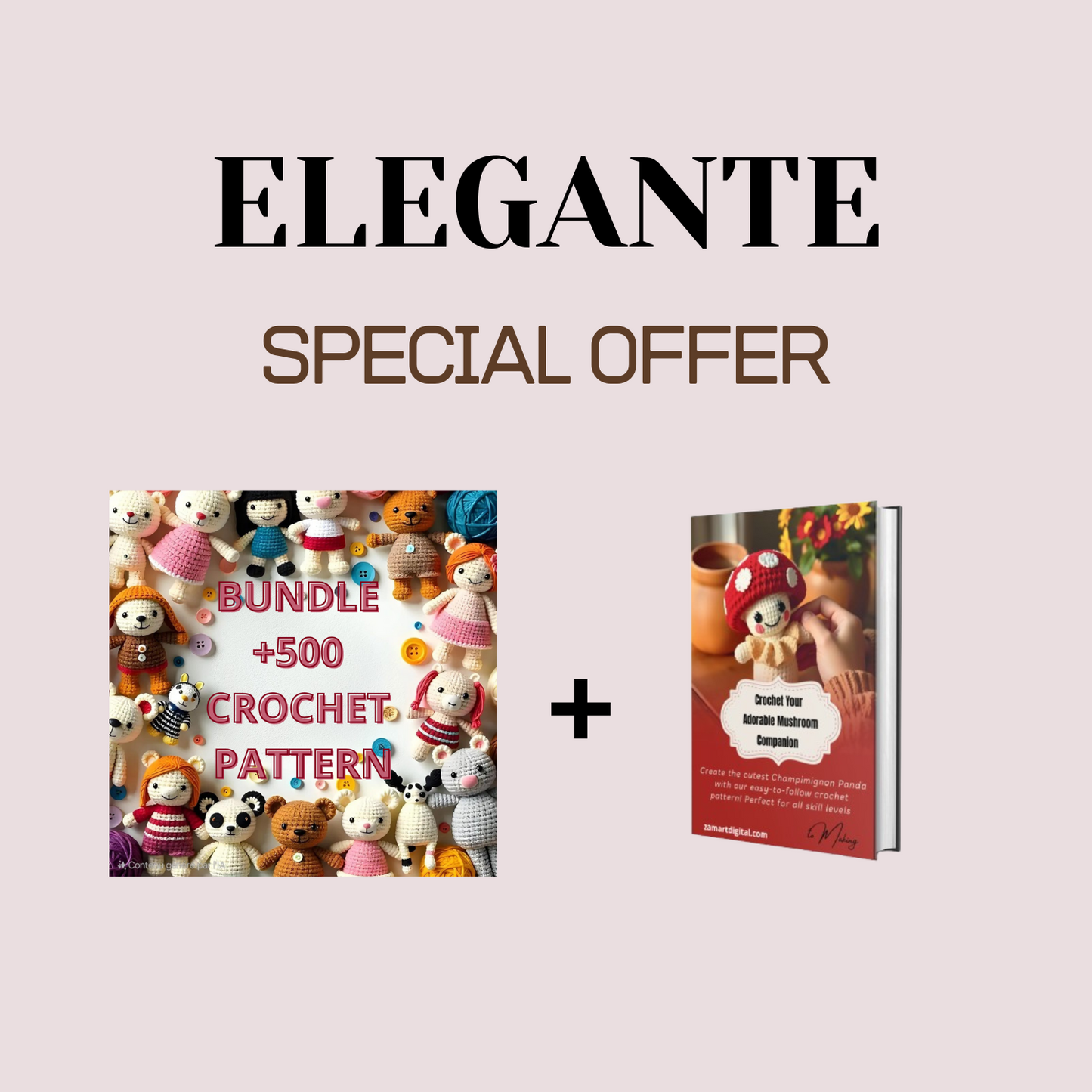 BUNDLE +500 CROCHET PATTERNS + BONUS