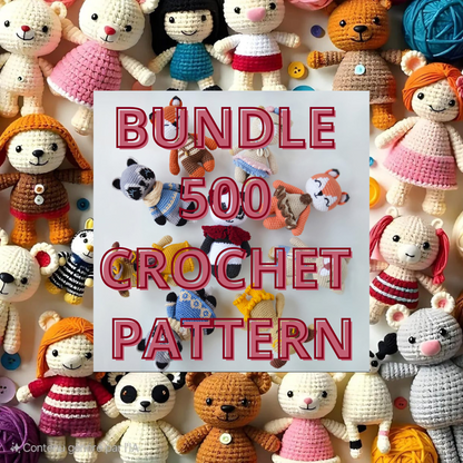 BUNDLE +500  CROCHET PATTERNS + BONUS